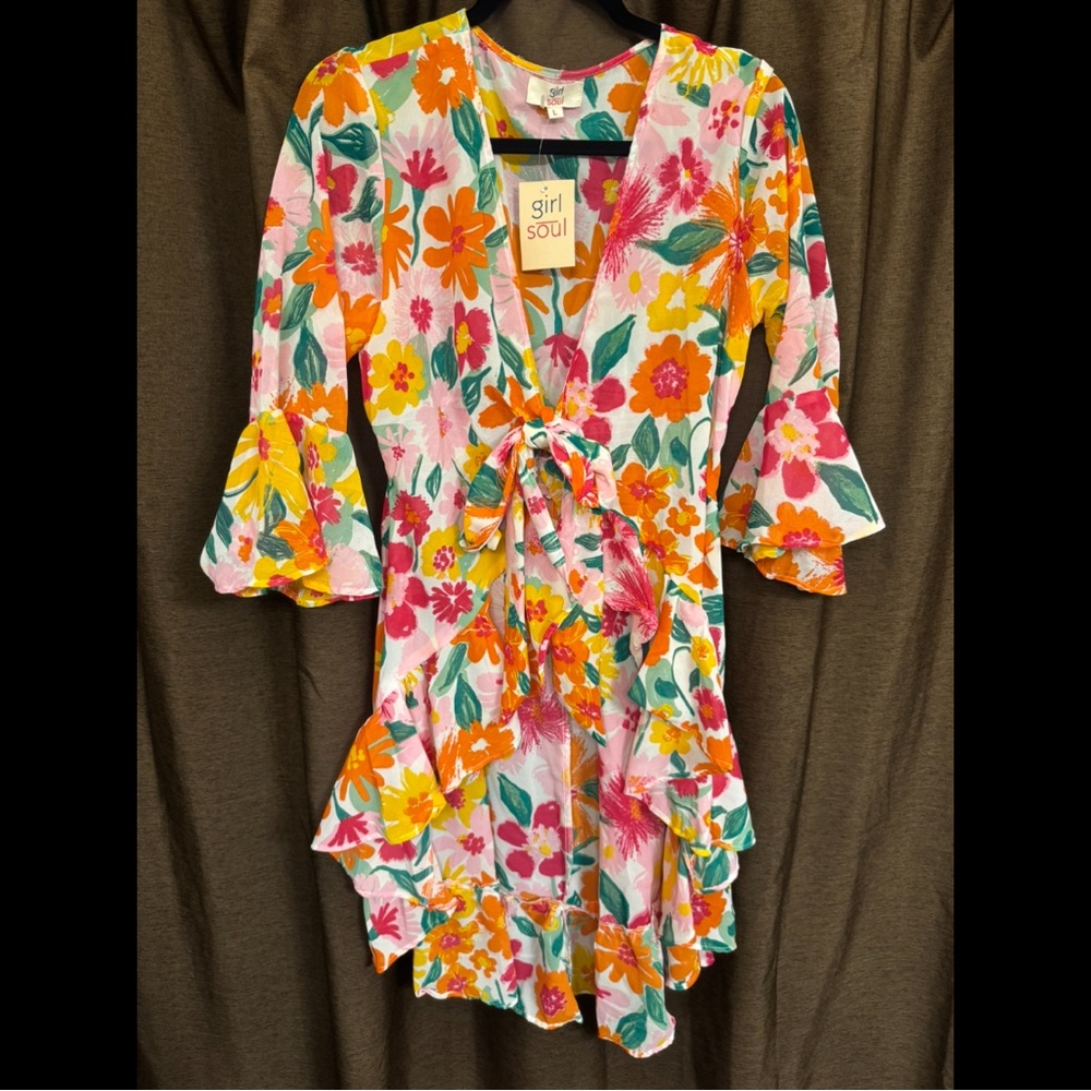Girl Soul Floral Ruffle Blouse - Multicolor